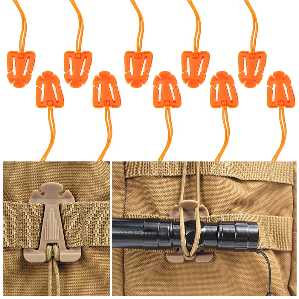 30 Pieces Tactical Gear Clip Strap D Ring Hook Tactical Vest Belt for Molle Backpack Webbing Attachments